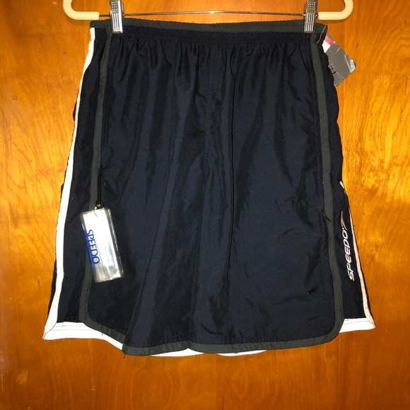 New Men navy speedo swim trunk shorts size M - Picture 1 of 3